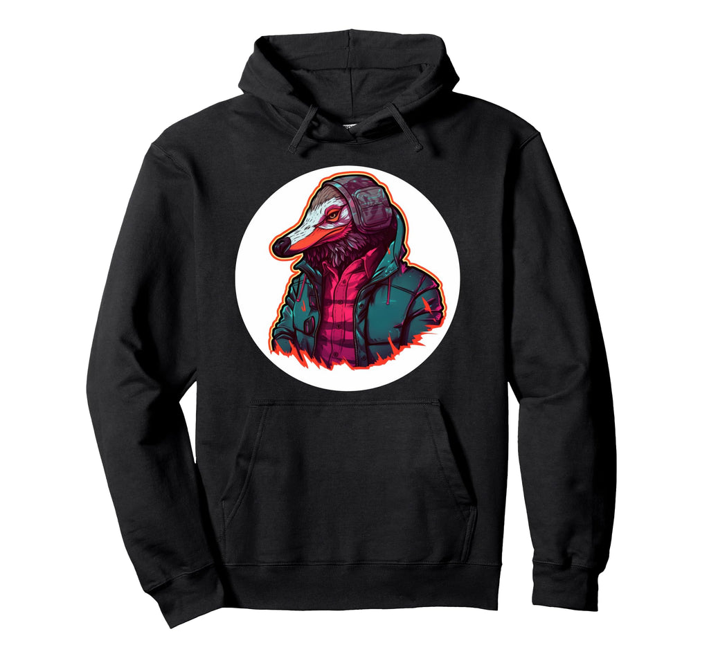 Urban Street Badger Outrun Aesthetic Hoodie - Aesthetic Graphic for Adults - T-Shirt, Sweatshirt, Hoodie