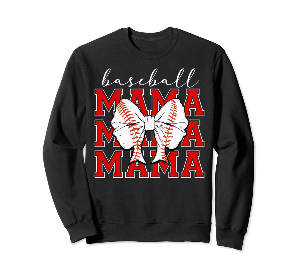 Baseball Mama Groovy Baseball Sweatshirt - Minimalist Print Unisex - T-Shirt, Sweatshirt, Hoodie