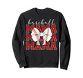 Baseball Mama Groovy Baseball Sweatshirt - Minimalist Print Unisex - T-Shirt, Sweatshirt, Hoodie
