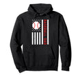 Proud Baseball Dad Usa American Flag Hoodie - Aesthetic Graphic Men Women - T-Shirt, Sweatshirt, Hoodie