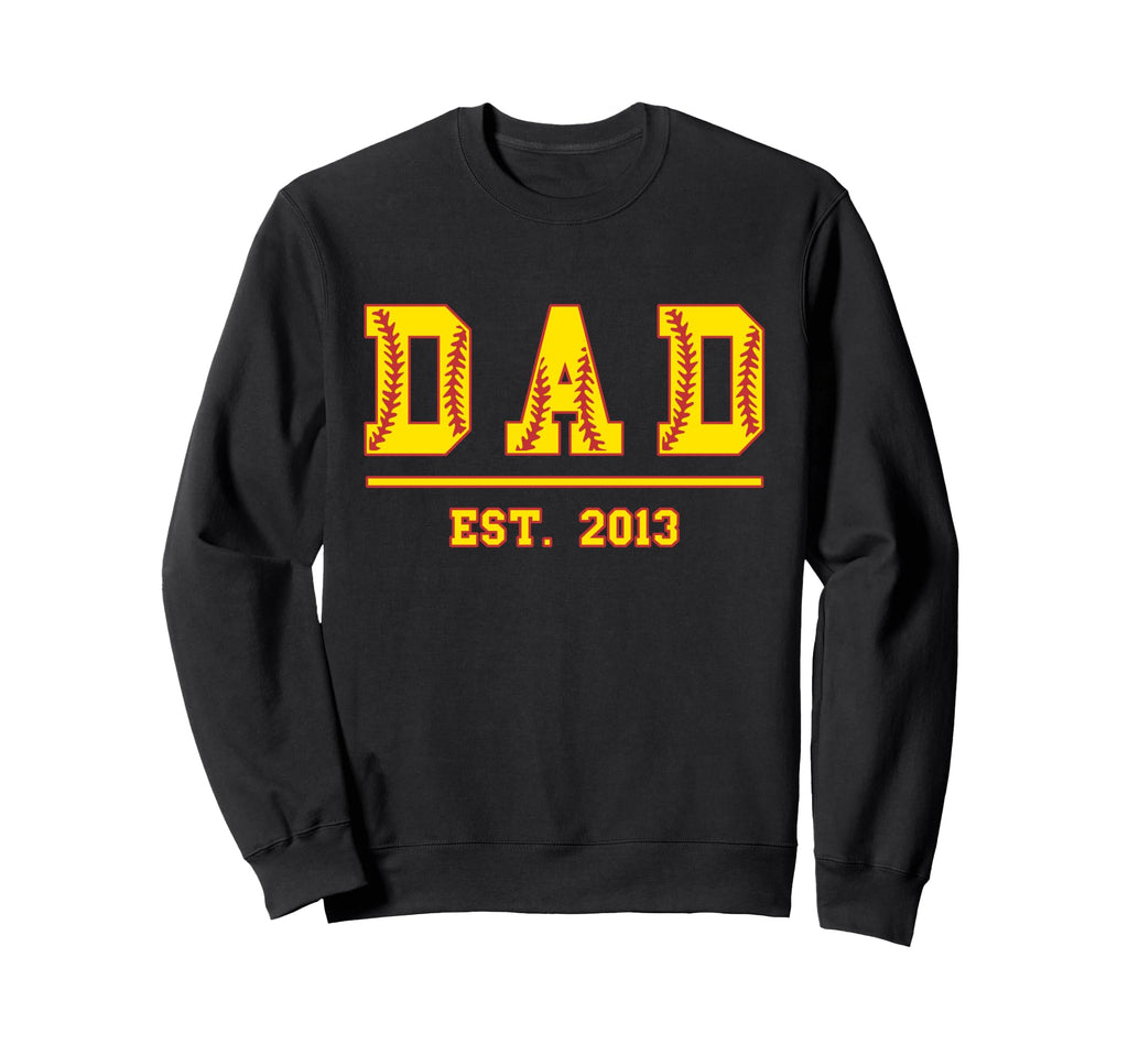 Dad Est 2013 Funny Sports Year Sweatshirt - Aesthetic Graphic for Adults - T-Shirt, Sweatshirt, Hoodie