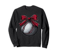 Baseball Coquette Bow Baseball Mom Sweatshirt - Custom Art Print Men Women - T-Shirt, Sweatshirt, Hoodie