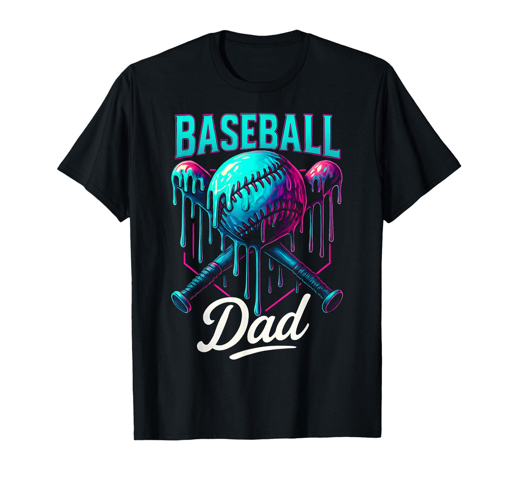 Baseball Drip Dad Ice Cream Drip Baseball T-Shirt - Novelty Apparel Unisex - T-Shirt, Sweatshirt, Hoodie