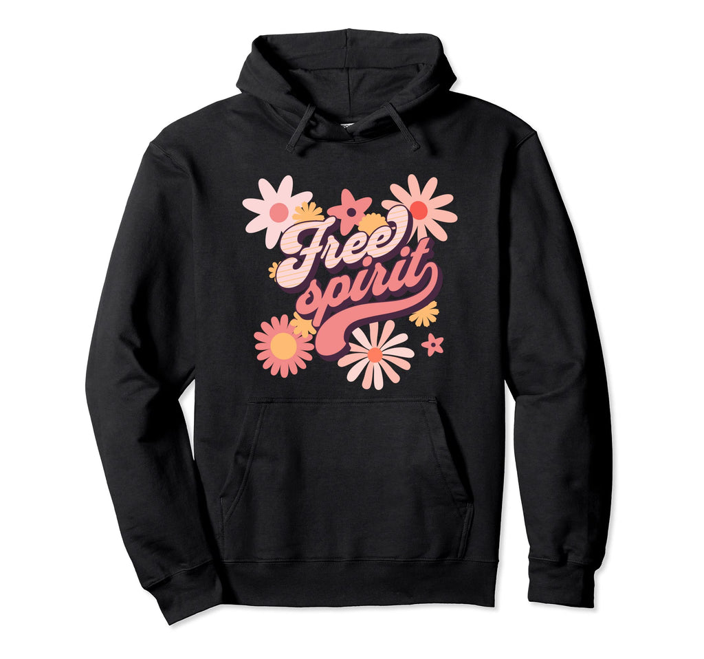 Groovy Floral Boho Free Spirit Hoodie - Custom Art Print for Adults - T-Shirt, Sweatshirt, Hoodie