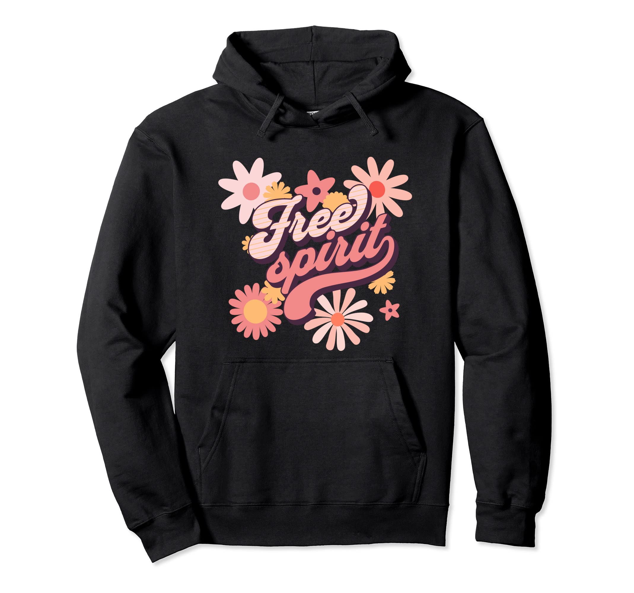 Groovy Floral Boho Free Spirit Hoodie - Custom Art Print for Adults - T-Shirt, Sweatshirt, Hoodie