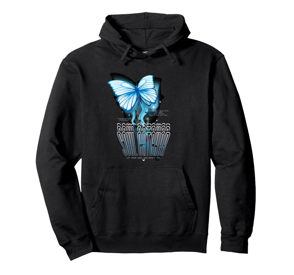 Butterfly Soul Catcher Aesthetic Edgy Hoodie - Unique Graphic Unisex - T-Shirt, Sweatshirt, Hoodie