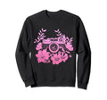Photographer Camera Flowers Sweatshirt - Aesthetic Graphic for Adults - T-Shirt, Sweatshirt, Hoodie