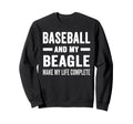 Baseball And My Beagle Mama Dog Sweatshirt - Aesthetic Graphic Men Women - T-Shirt, Sweatshirt, Hoodie