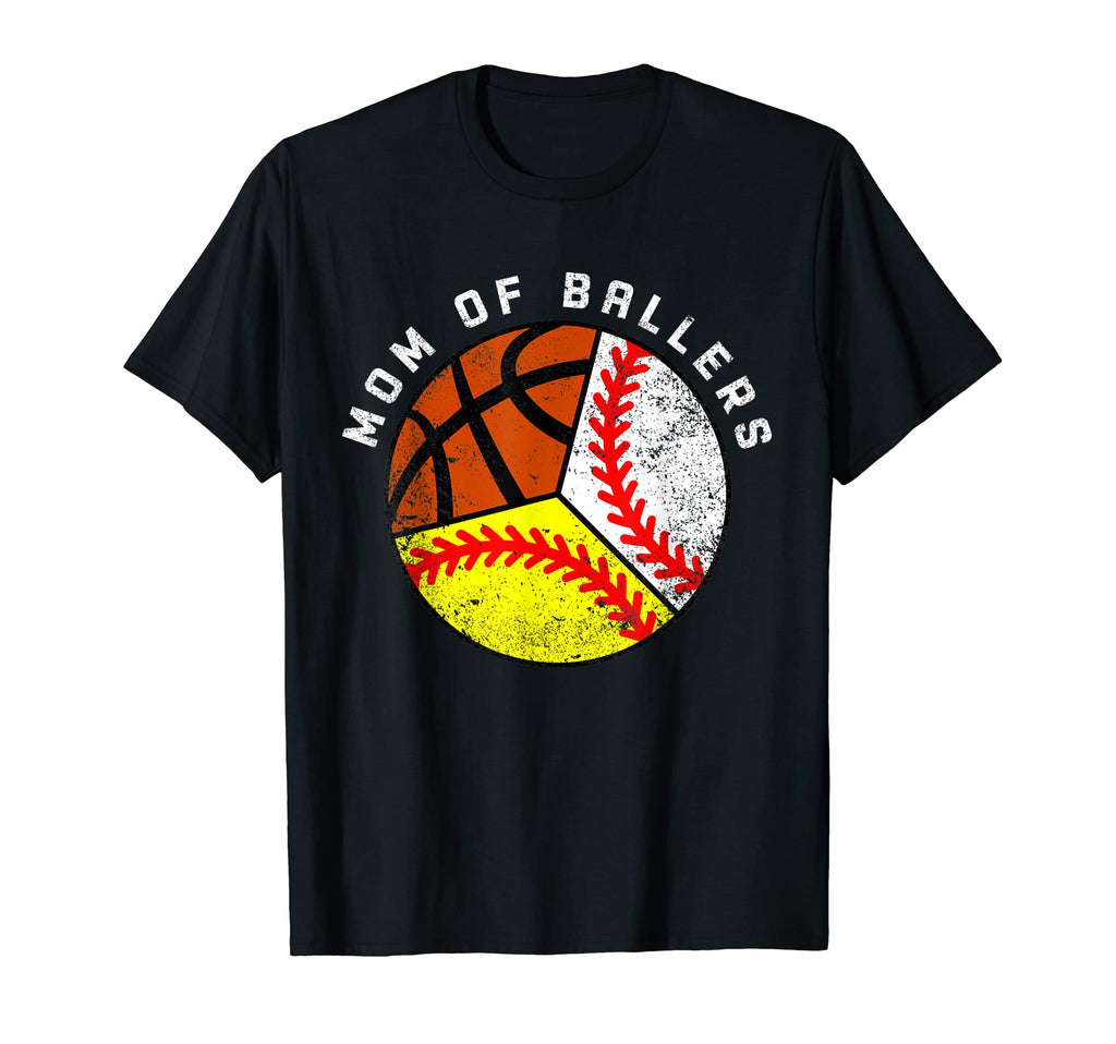 Mom Ballers Funny Baseball Softball T-Shirt - Novelty Apparel Unisex - T-Shirt, Sweatshirt, Hoodie