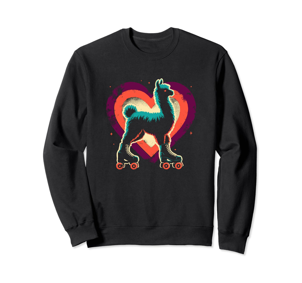 Alpaca Roller Skates Funny Roller Sweatshirt - Minimalist Print for Adults - T-Shirt, Sweatshirt, Hoodie