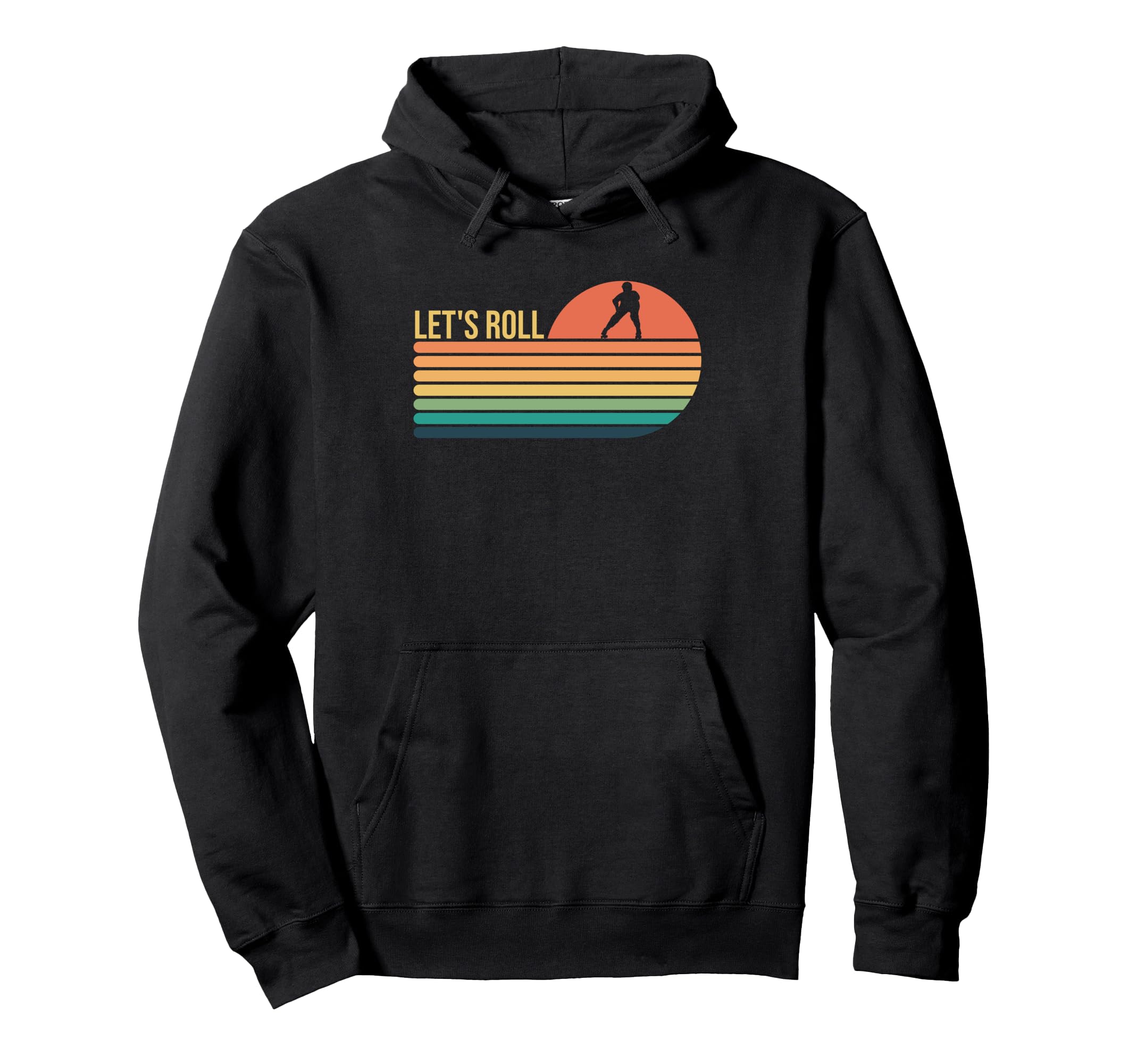Roller Skating Skate Skater Lets Roll Hoodie - Minimalist Print for Adults - T-Shirt, Sweatshirt, Hoodie