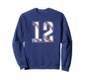 Baseball Number 12 Sweatshirt - Unique Graphic for Adults - T-Shirt, Sweatshirt, Hoodie