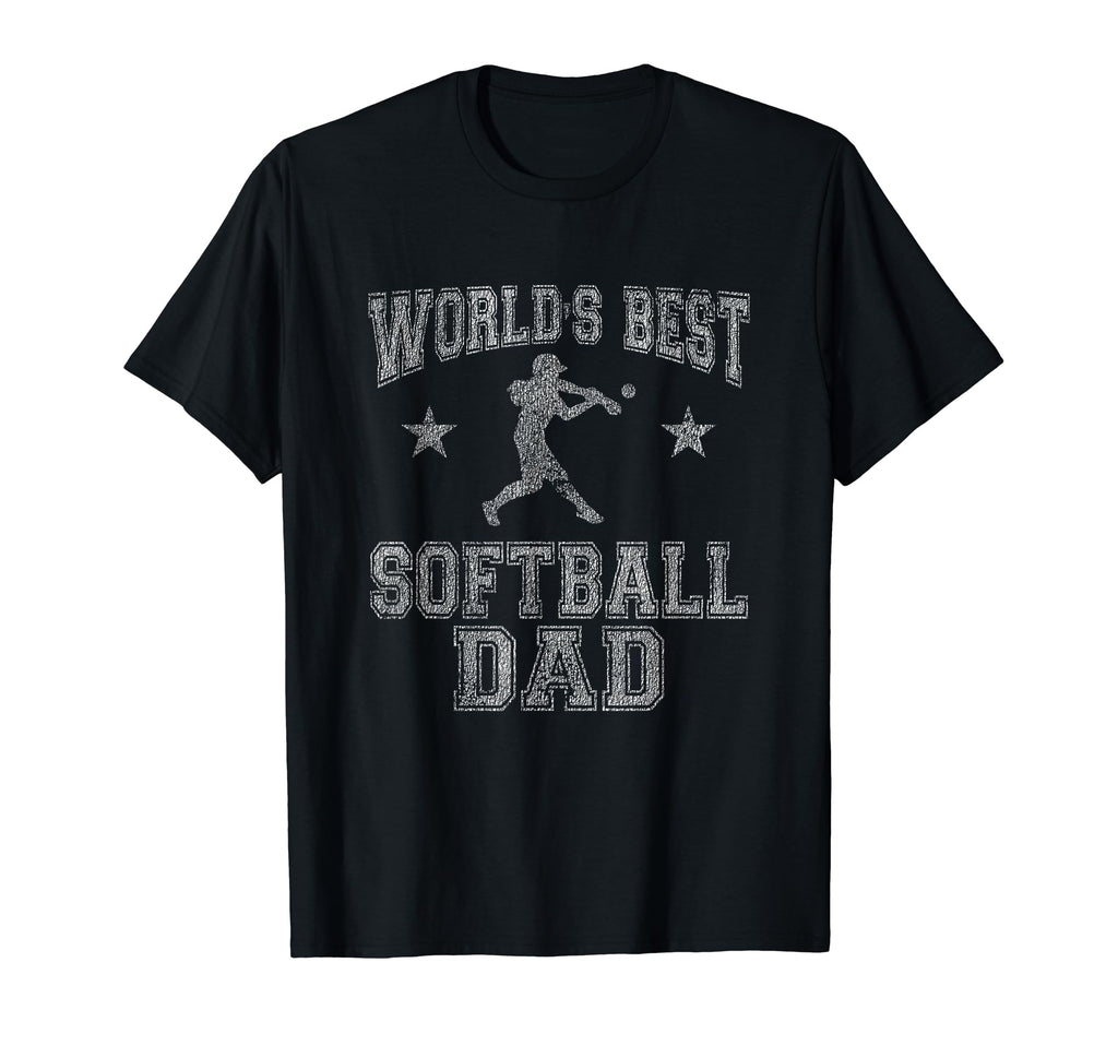 Worlds Best Softball Dad Baseball T-Shirt - Minimalist Print for Adults - T-Shirt, Sweatshirt, Hoodie