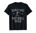 Worlds Best Softball Dad Baseball T-Shirt - Minimalist Print for Adults - T-Shirt, Sweatshirt, Hoodie