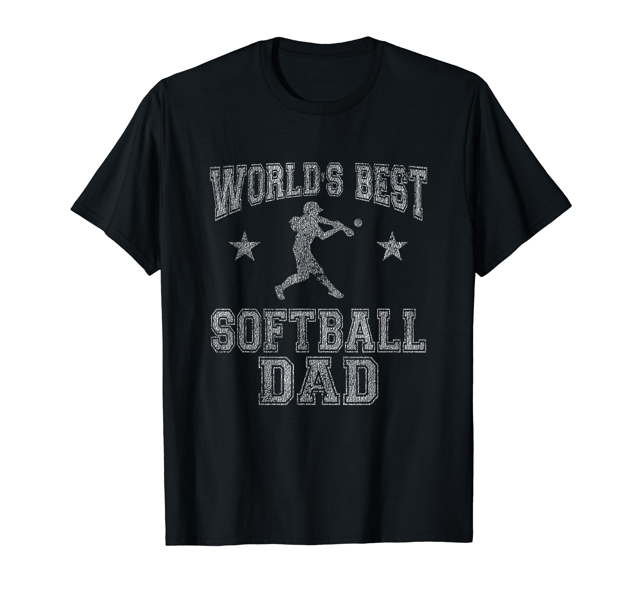 Worlds Best Softball Dad Baseball T-Shirt - Minimalist Print for Adults - T-Shirt, Sweatshirt, Hoodie