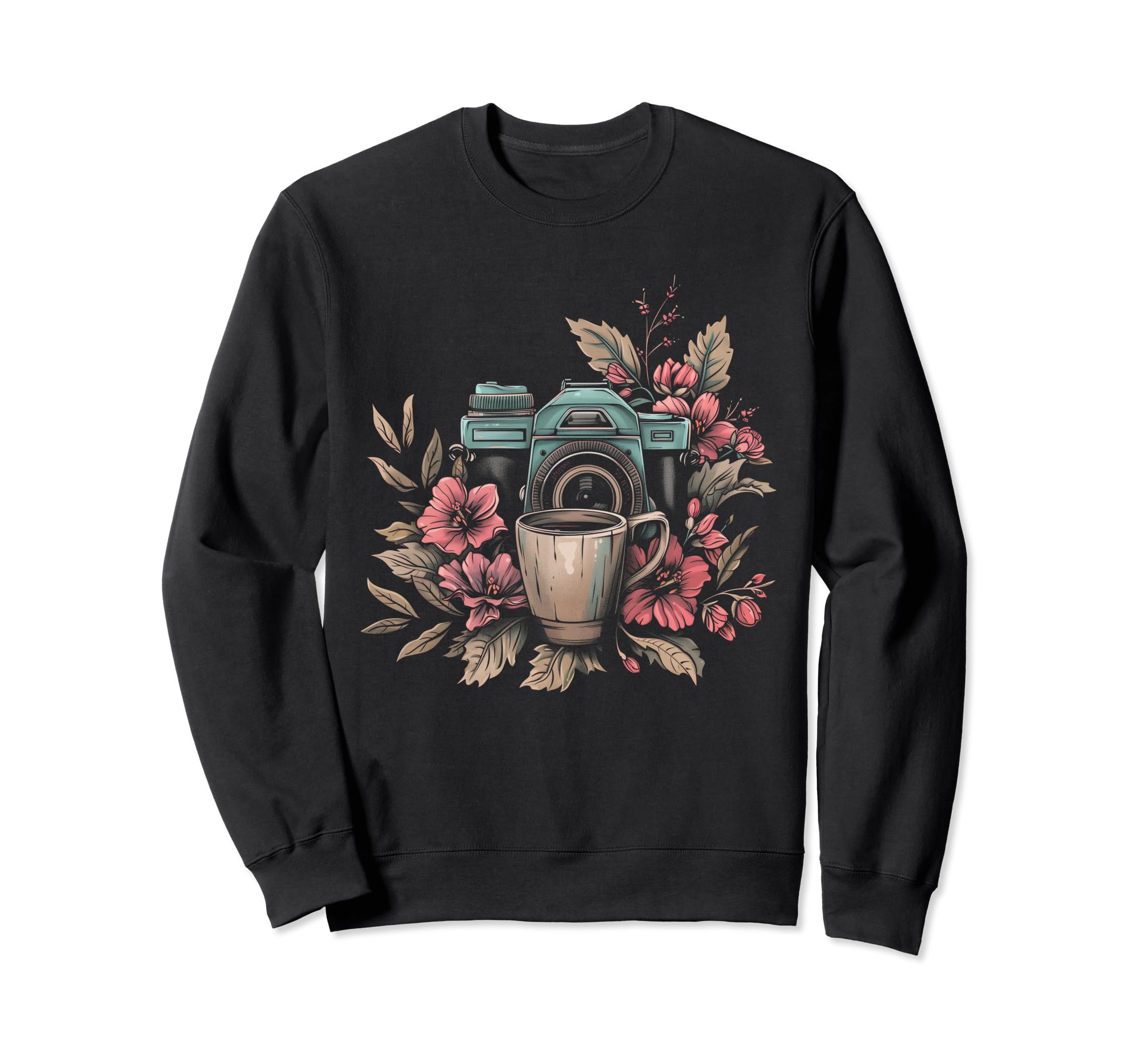 Photographer Coffee Camera Sweatshirt - Streetwear Style for Adults - T-Shirt, Sweatshirt, Hoodie