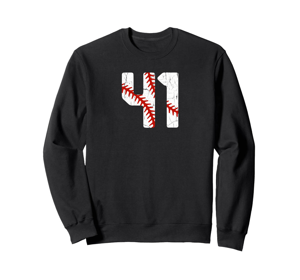 Baseball Player Jersey Number 41 Sweatshirt - Casual Everyday Wear Unisex - T-Shirt, Sweatshirt, Hoodie