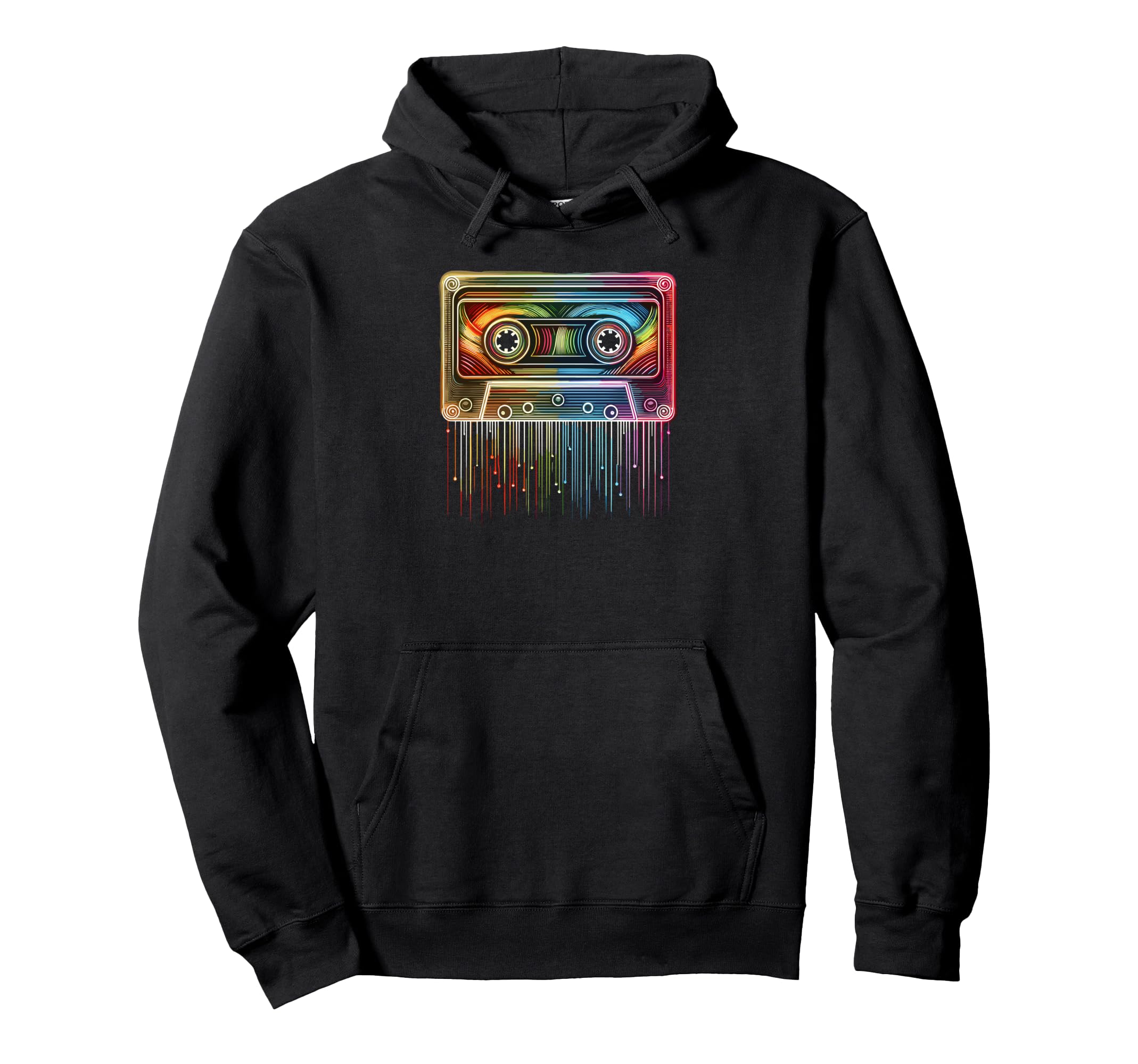 Cassette Player Music Tape Recorder Hoodie - Novelty Apparel for Adults - T-Shirt, Sweatshirt, Hoodie