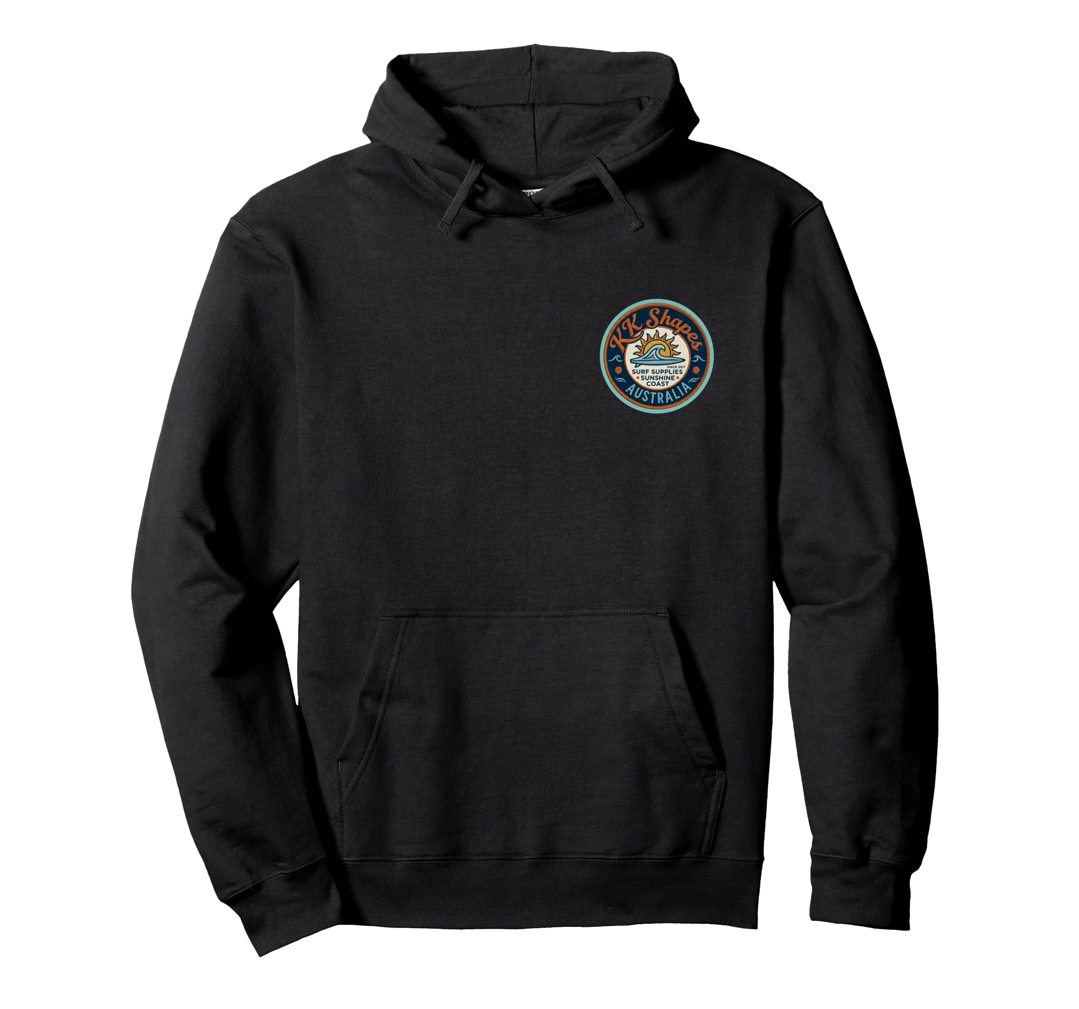 Surf Shop Front Back Surfing Logo Hoodie - Aesthetic Graphic for Adults - T-Shirt, Sweatshirt, Hoodie