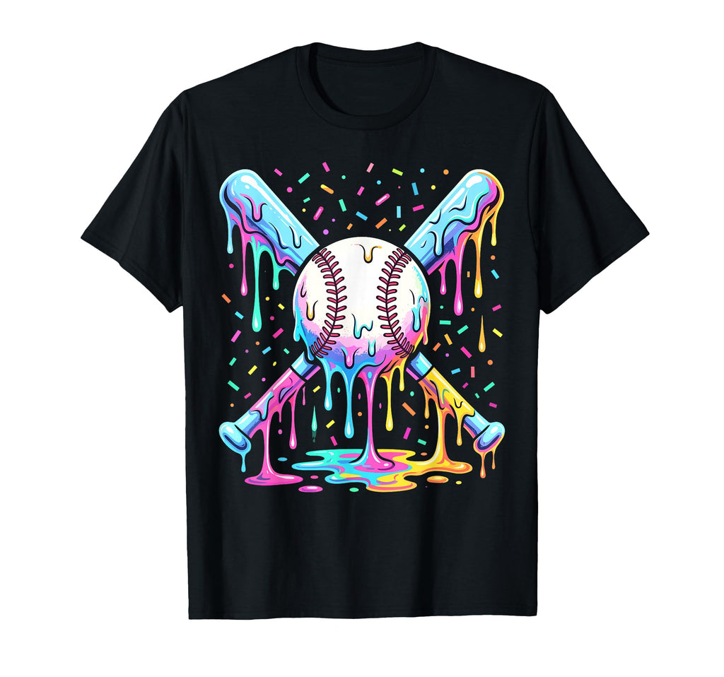 Baseball Player Ice Cream Sprinkles T-Shirt - Unique Graphic for Adults - T-Shirt, Sweatshirt, Hoodie