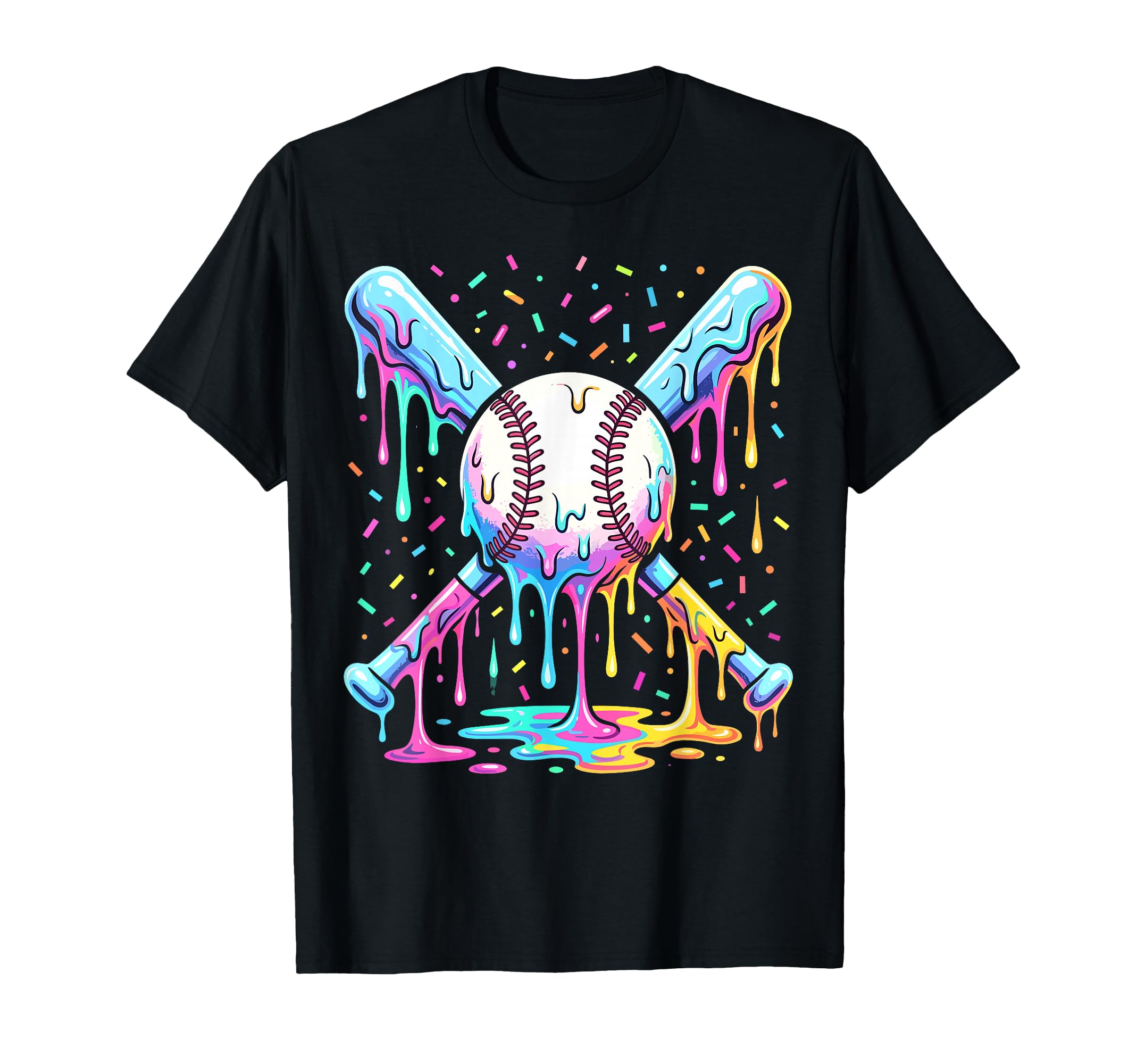 Baseball Player Ice Cream Sprinkles T-Shirt - Unique Graphic for Adults - T-Shirt, Sweatshirt, Hoodie