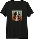 Saint Bernard Dog Flowers With Hearts Around Merch - Adult & Kids T-Shirts, Sweatshirts & Hoodies apparel design preview 1