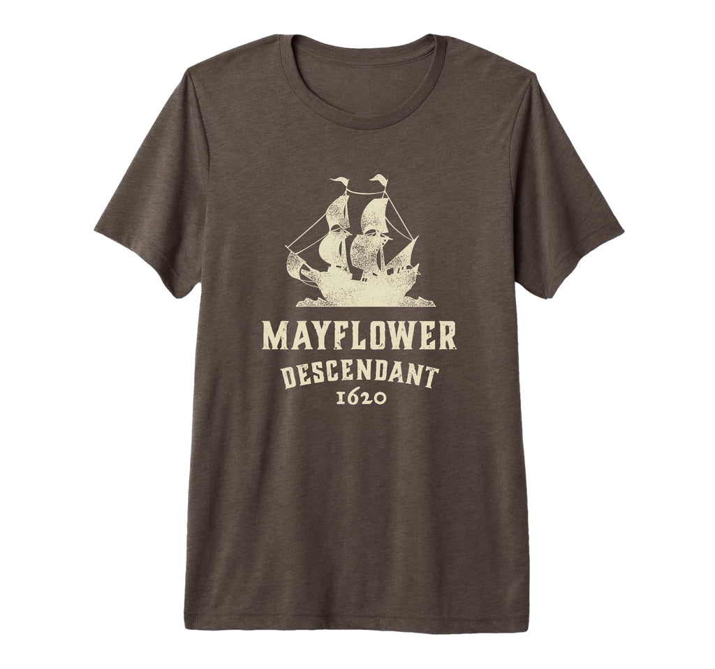 Mens Mayflower Descendant Anniversary T-Shirt - Minimalist Print Men Women - T-Shirt, Sweatshirt, Hoodie