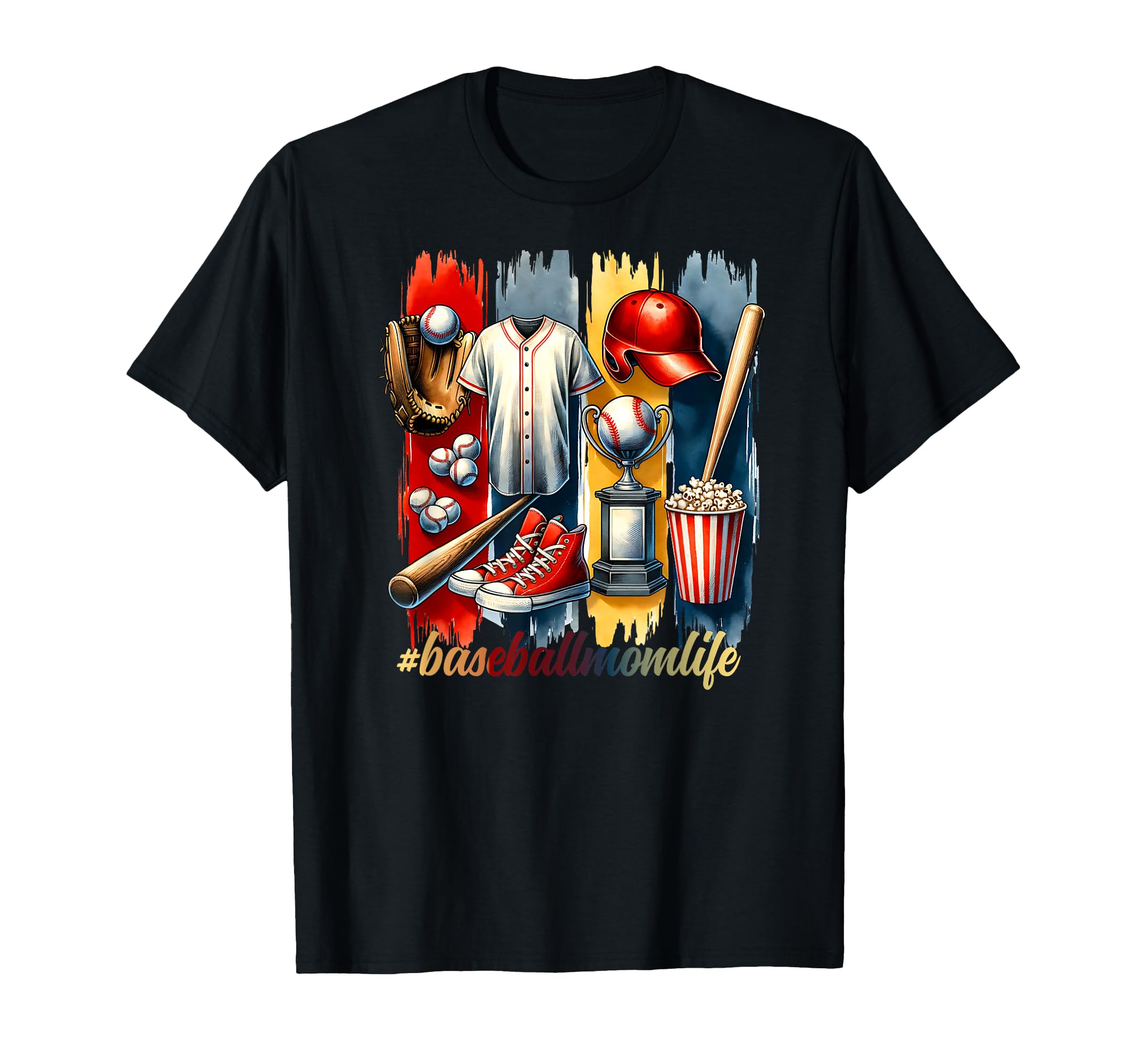 Baseball Mom Life Mama Mothers Day T-Shirt - Minimalist Print Unisex - T-Shirt, Sweatshirt, Hoodie