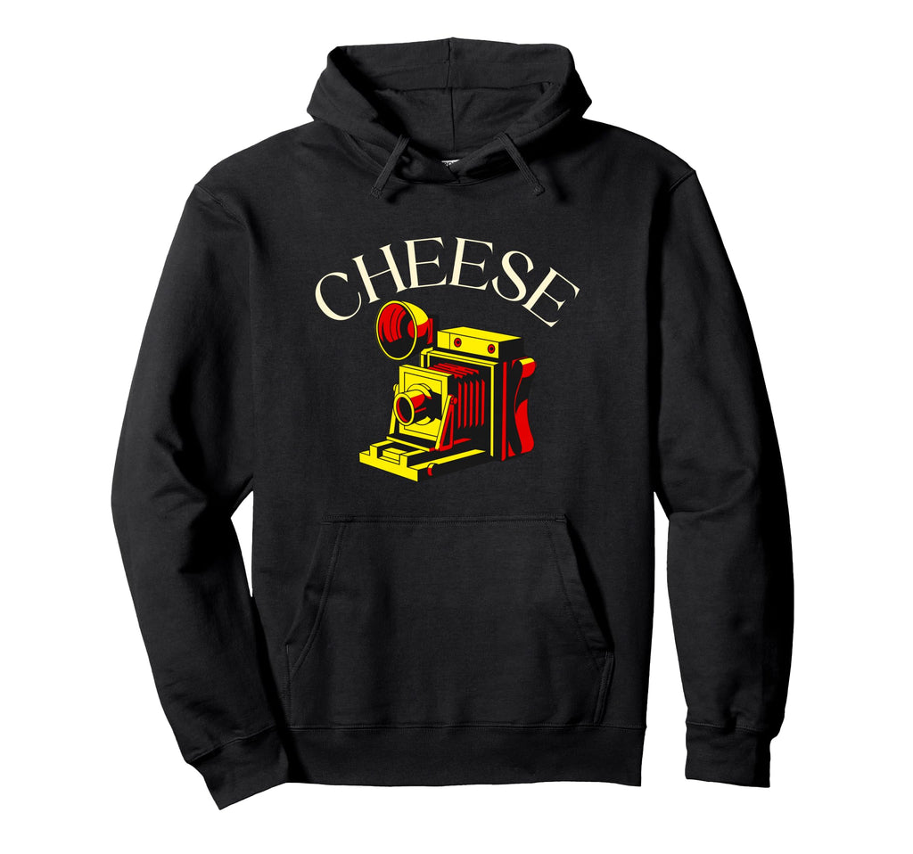 Cheese Camera Pop Art Hoodie - Casual Everyday Wear Unisex - T-Shirt, Sweatshirt, Hoodie