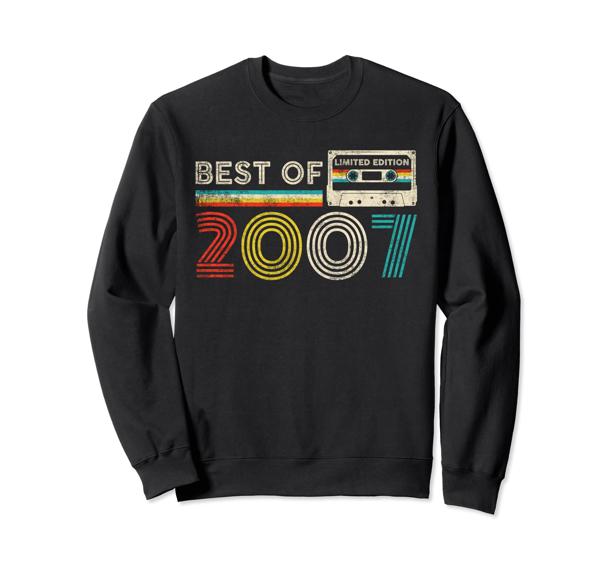 Best 2007 Birthday 2007 Cassette Sweatshirt - Unique Graphic for Adults - T-Shirt, Sweatshirt, Hoodie