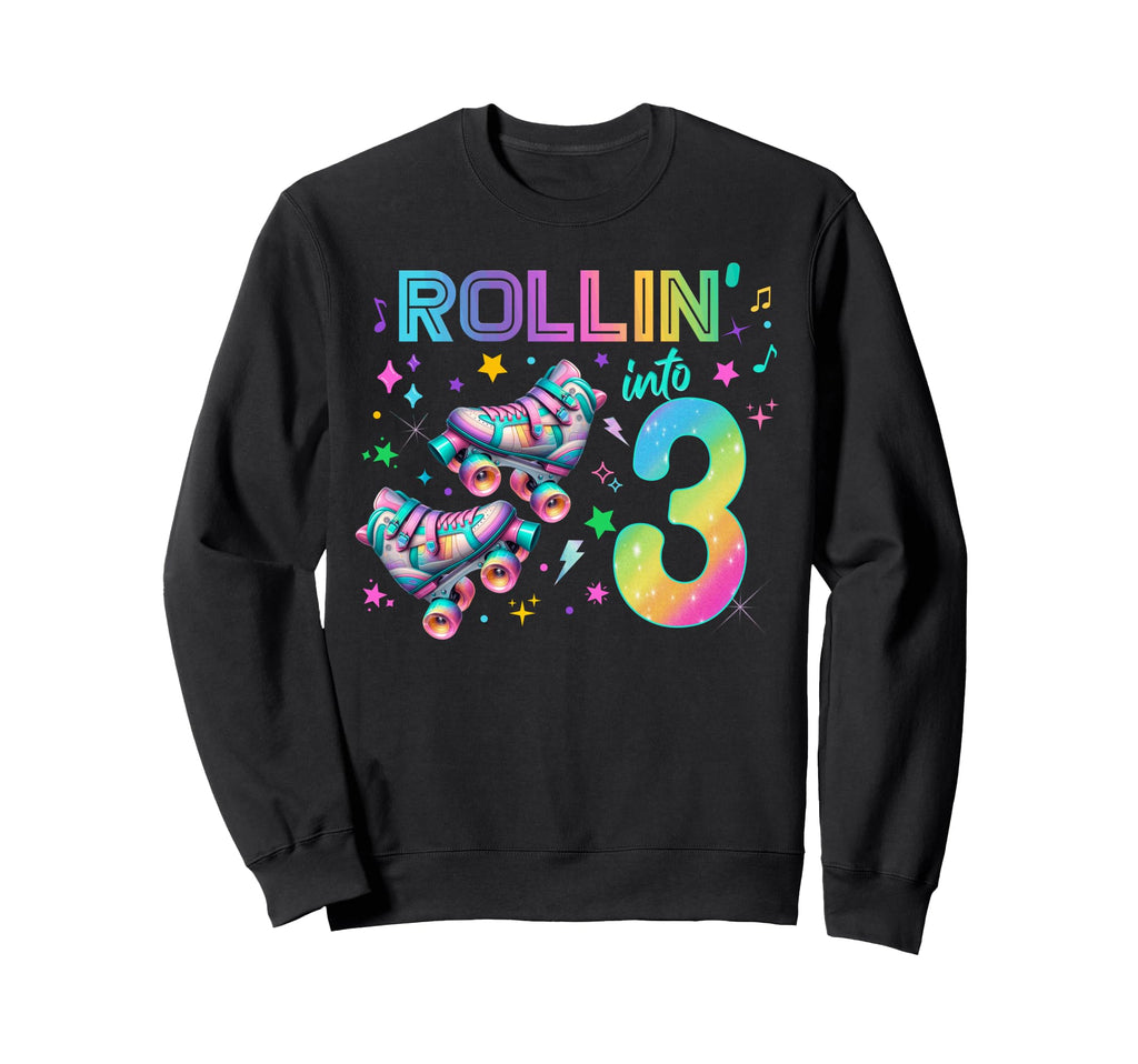Roller Skates Birthday Outfit Sweatshirt - Unique Graphic Unisex - T-Shirt, Sweatshirt, Hoodie