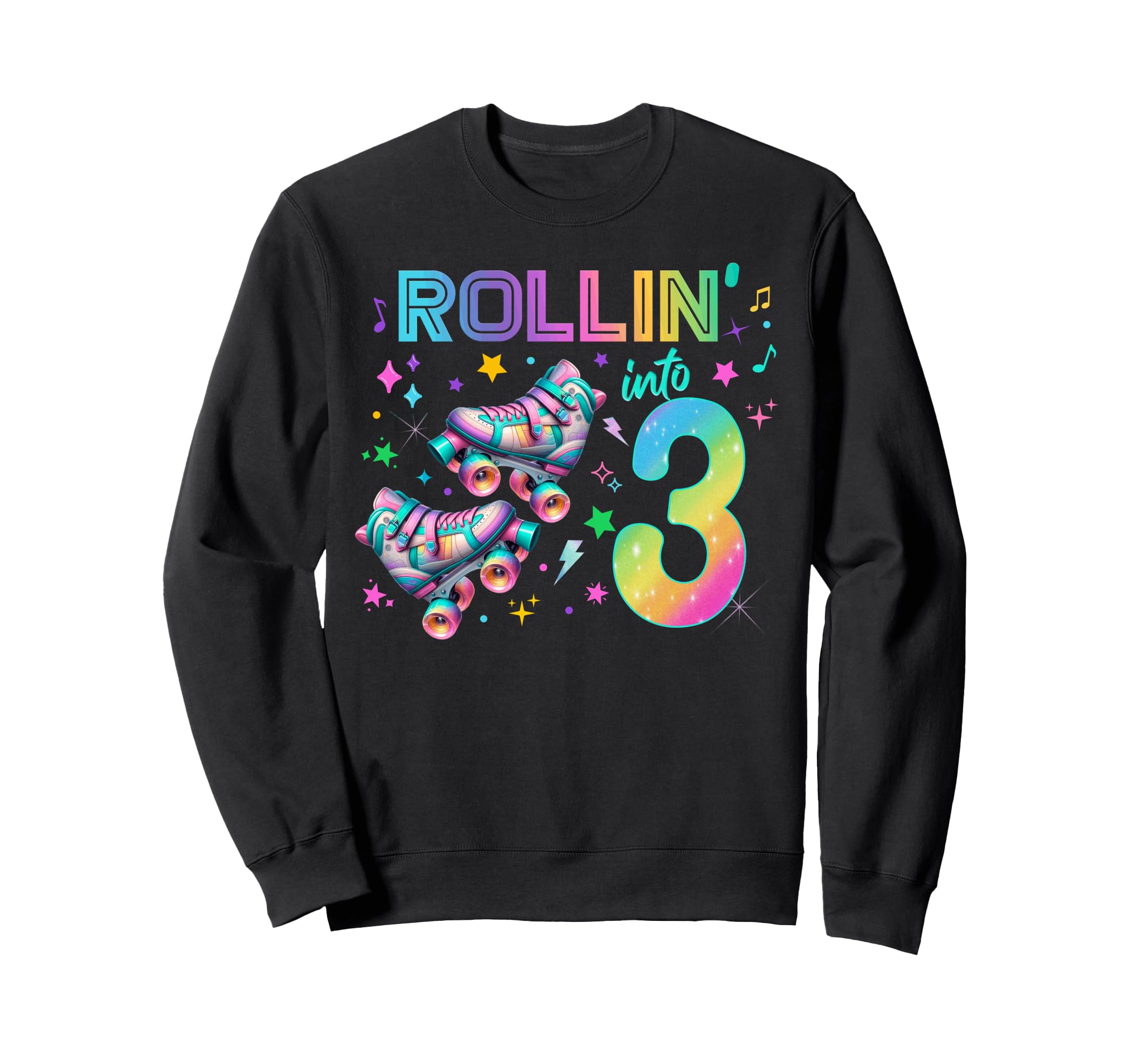 Roller Skates Birthday Outfit Sweatshirt - Unique Graphic Unisex - T-Shirt, Sweatshirt, Hoodie