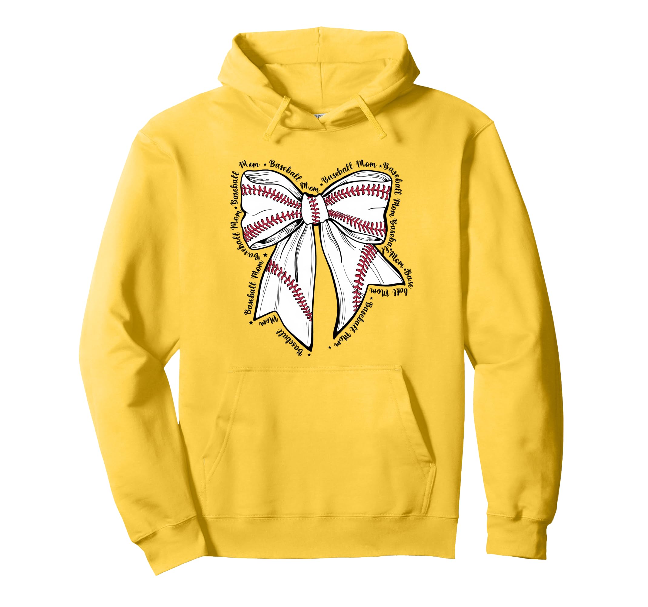 Coquette Bow Baseball Mom Baseball Mama Hoodie - Trendy Graphic for Adults - T-Shirt, Sweatshirt, Hoodie