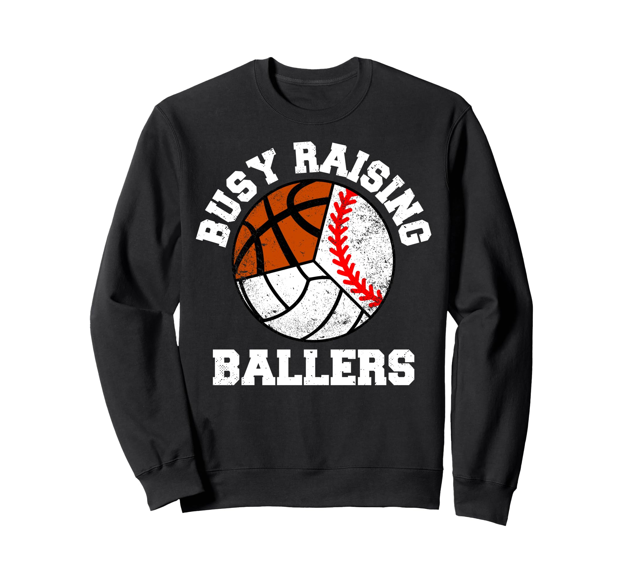 Busy Raising Ballers Baseball Sweatshirt - Aesthetic Graphic for Adults - T-Shirt, Sweatshirt, Hoodie