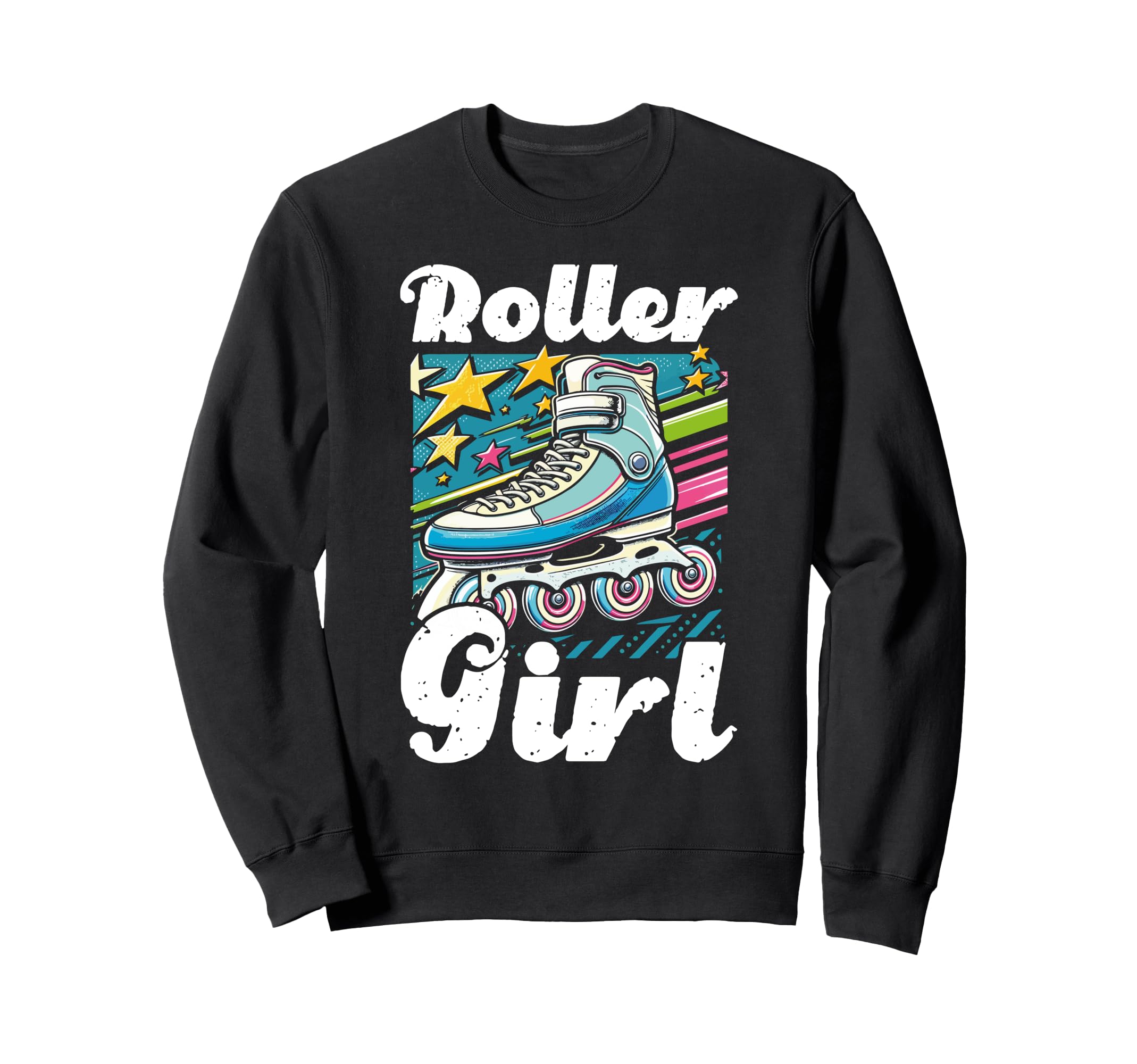 Roller 70S Skating Skater Skate Sweatshirt - Graphic Print for Adults - T-Shirt, Sweatshirt, Hoodie