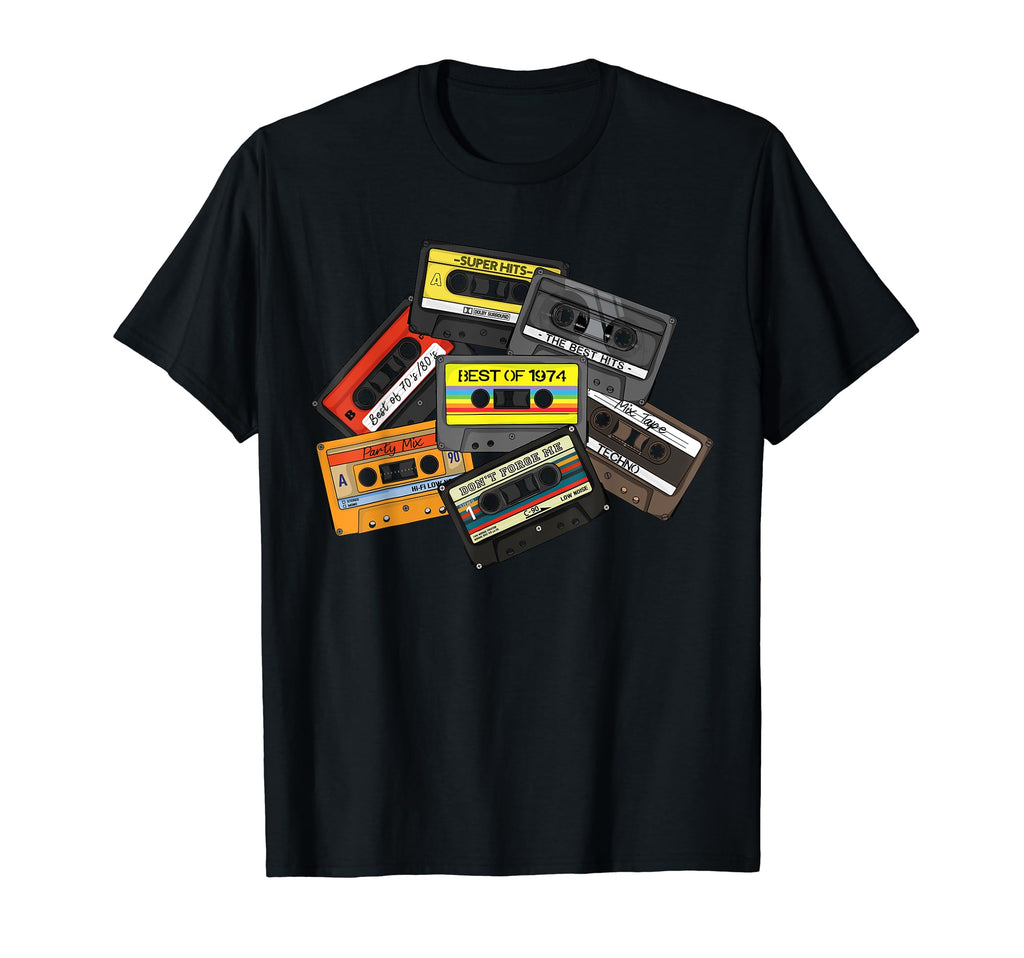 1974 Mens Womens Birthday Music T-Shirt - Novelty Apparel for Adults - T-Shirt, Sweatshirt, Hoodie