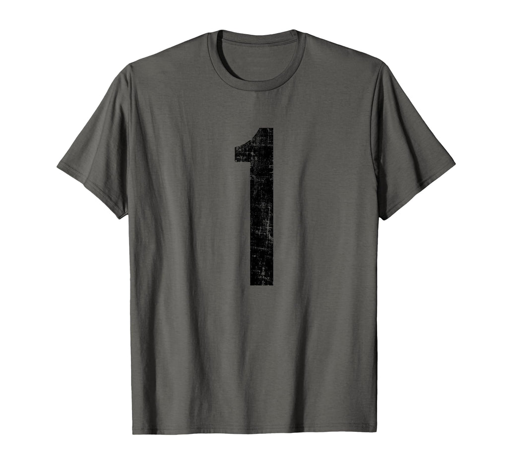 Number 1 One Distressed Sport Team T-Shirt - Graphic Print Men Women - T-Shirt, Sweatshirt, Hoodie