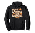 Kindness Glitch Hippie Boho 60S Floral Hoodie - Custom Art Print Men Women - T-Shirt, Sweatshirt, Hoodie