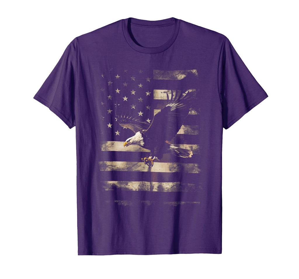 Bald Eagle 4Th July Usa Flag T-Shirt - Minimalist Print for Adults - T-Shirt, Sweatshirt, Hoodie