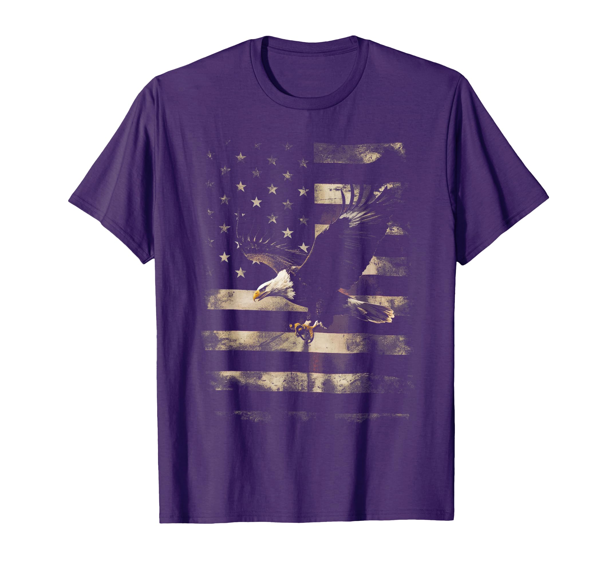 Bald Eagle 4Th July Usa Flag T-Shirt - Minimalist Print for Adults - T-Shirt, Sweatshirt, Hoodie