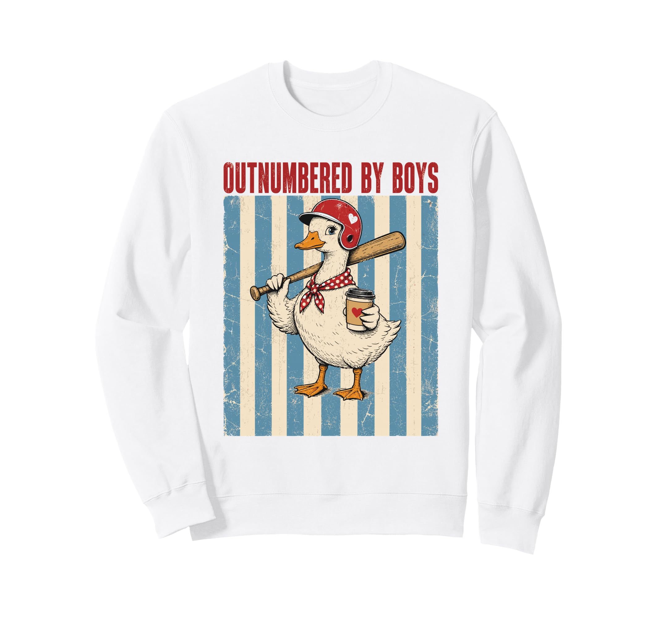 Outnumbered Baseball Mom Funny Goose Sweatshirt - Graphic Print Men Women - T-Shirt, Sweatshirt, Hoodie