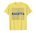 Trendy Marietta Ga Distressed T-Shirt - Minimalist Print Men Women - T-Shirt, Sweatshirt, Hoodie