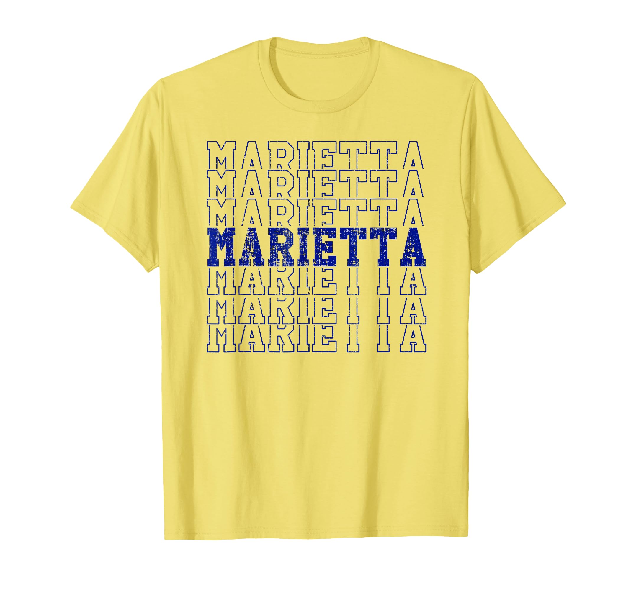 Trendy Marietta Ga Distressed T-Shirt - Minimalist Print Men Women - T-Shirt, Sweatshirt, Hoodie