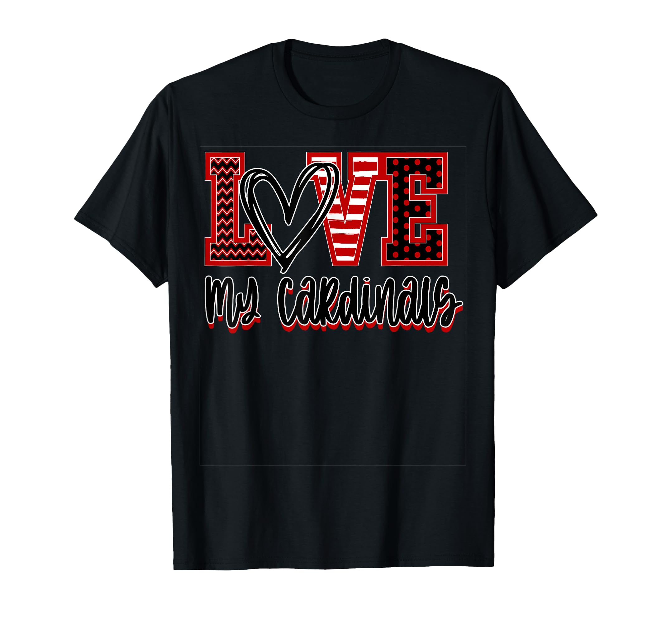 Cardinals School Spirit Love T-Shirt - Novelty Apparel Men Women - T-Shirt, Sweatshirt, Hoodie