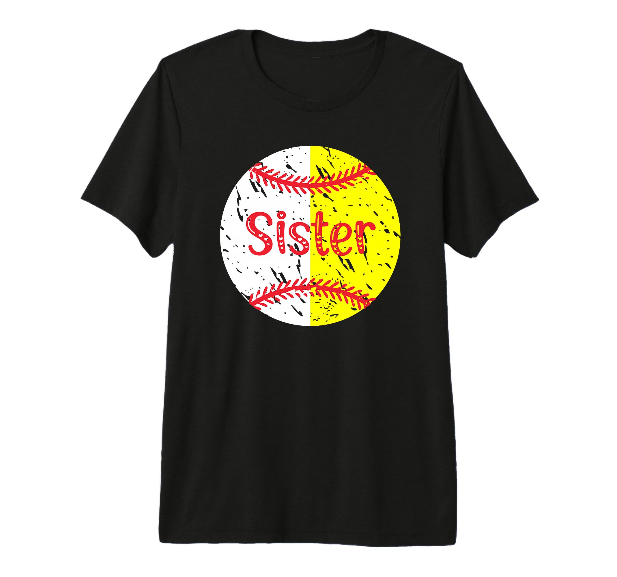 Baseball Softball Sister Softball T-Shirt - Custom Art Print Unisex - T-Shirt, Sweatshirt, Hoodie