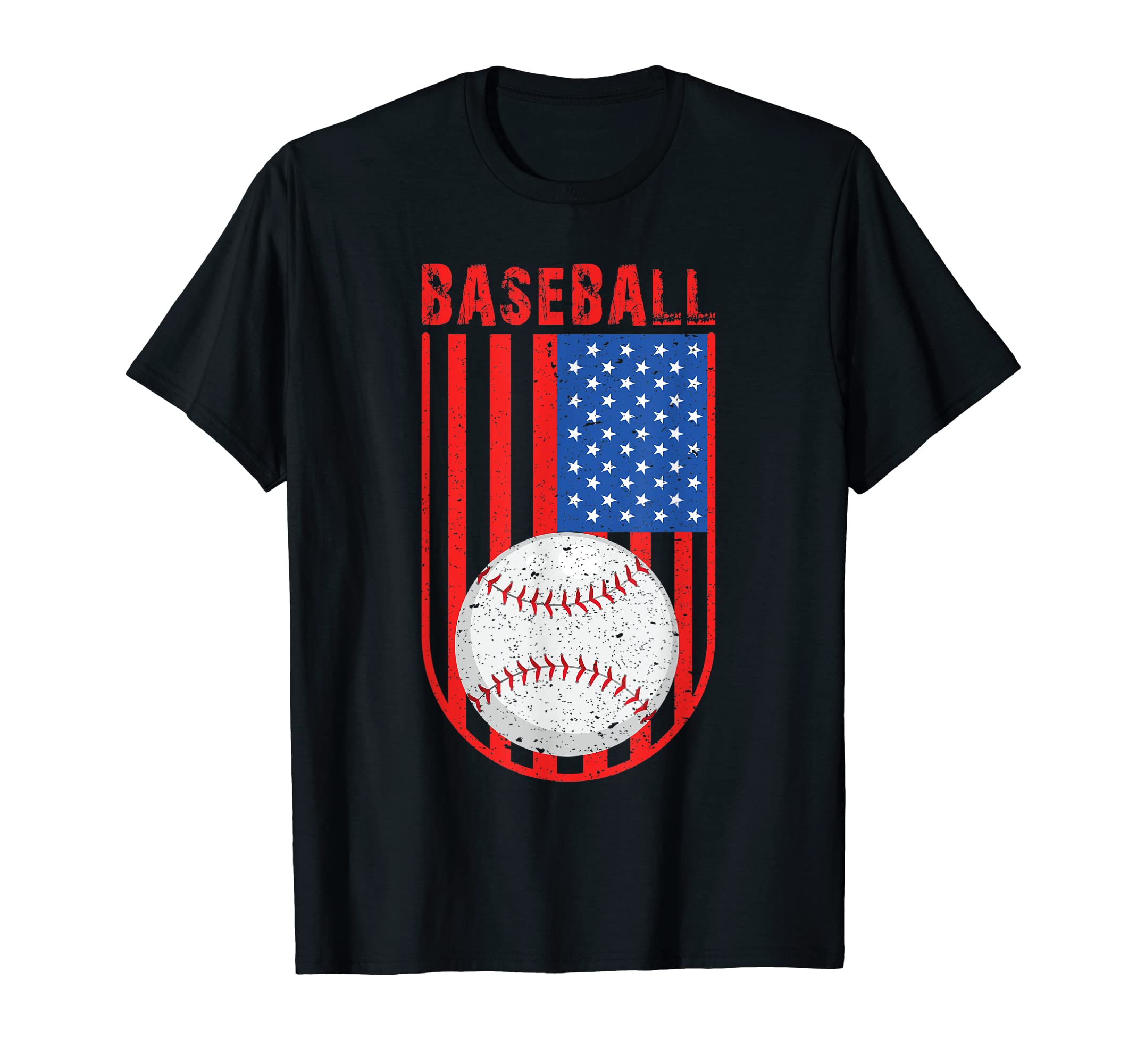 Baseball American Flag Families T-Shirt - Fun Novelty Design Unisex - T-Shirt, Sweatshirt, Hoodie