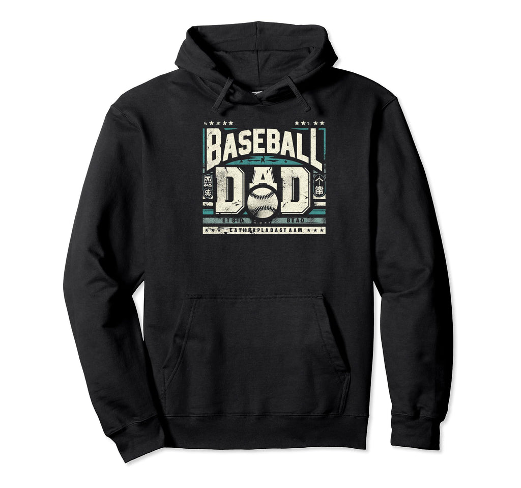 Baseball Dad Fathers Day Hoodie - Fun Novelty Design Men Women - T-Shirt, Sweatshirt, Hoodie