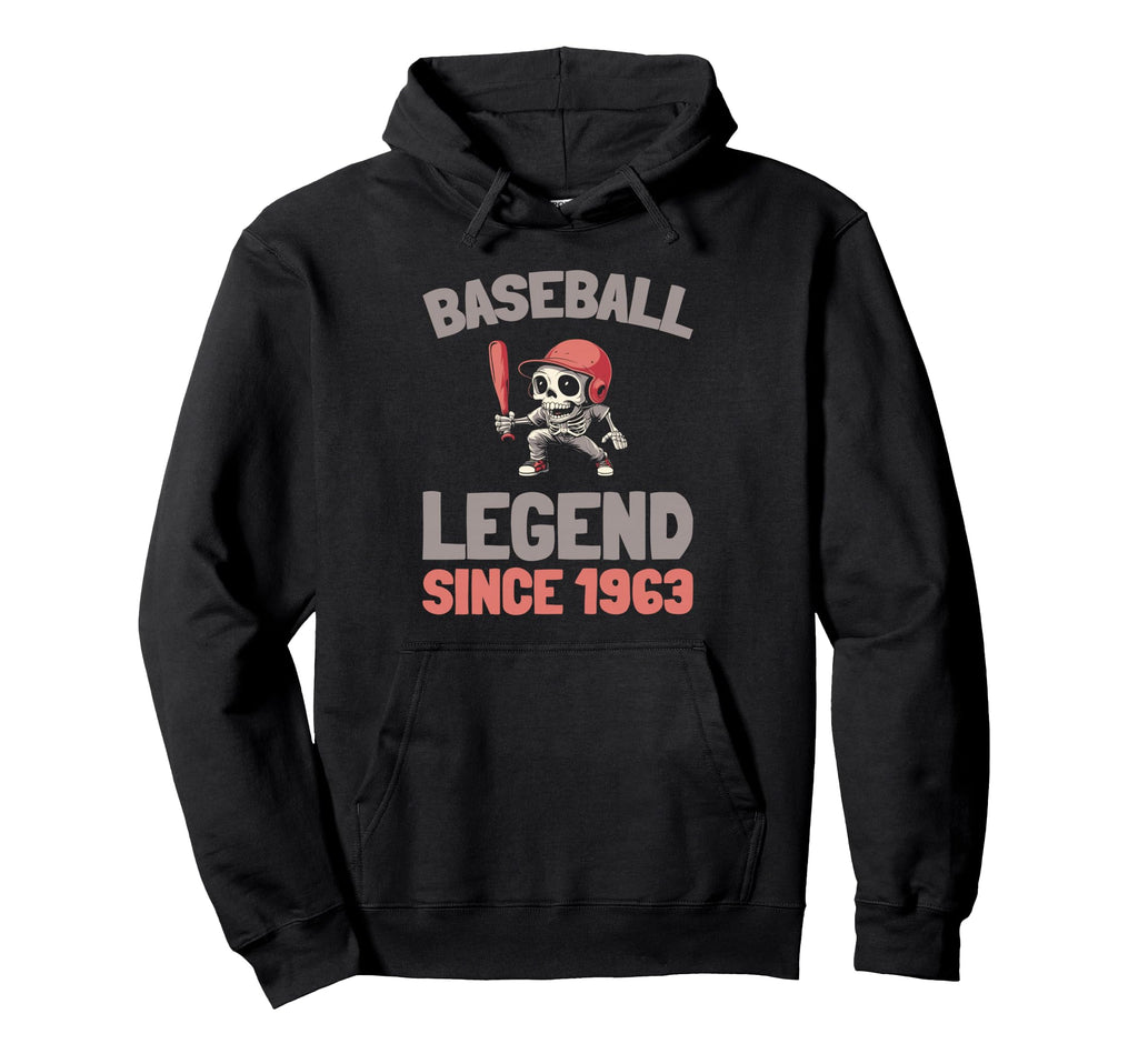 Born 1963 Baseball Baseballer Team Player Hoodie - Custom Art Print Unisex - T-Shirt, Sweatshirt, Hoodie
