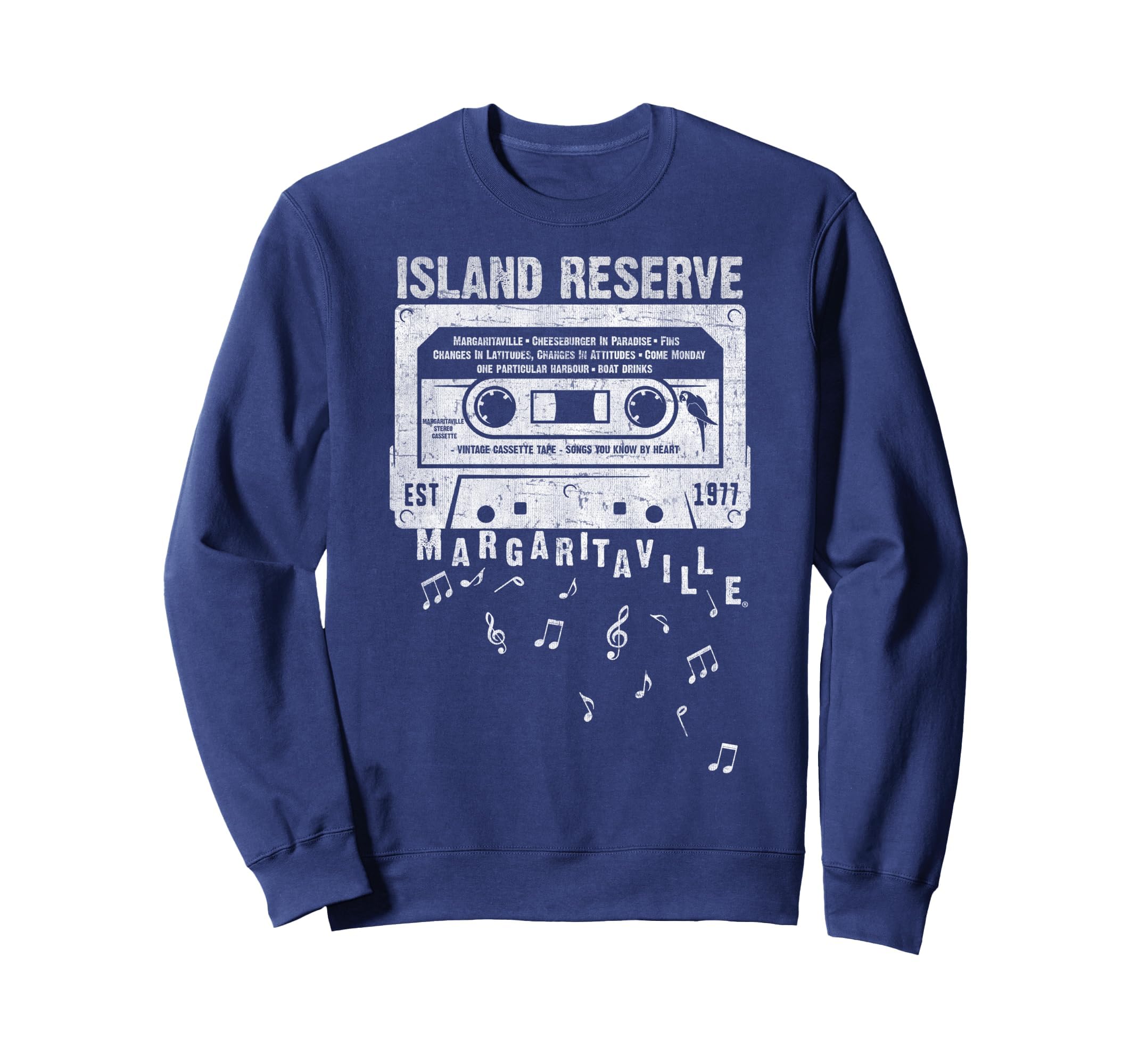 Margaritaville Cassette Tape Sweatshirt - Casual Everyday Wear Unisex - T-Shirt, Sweatshirt, Hoodie