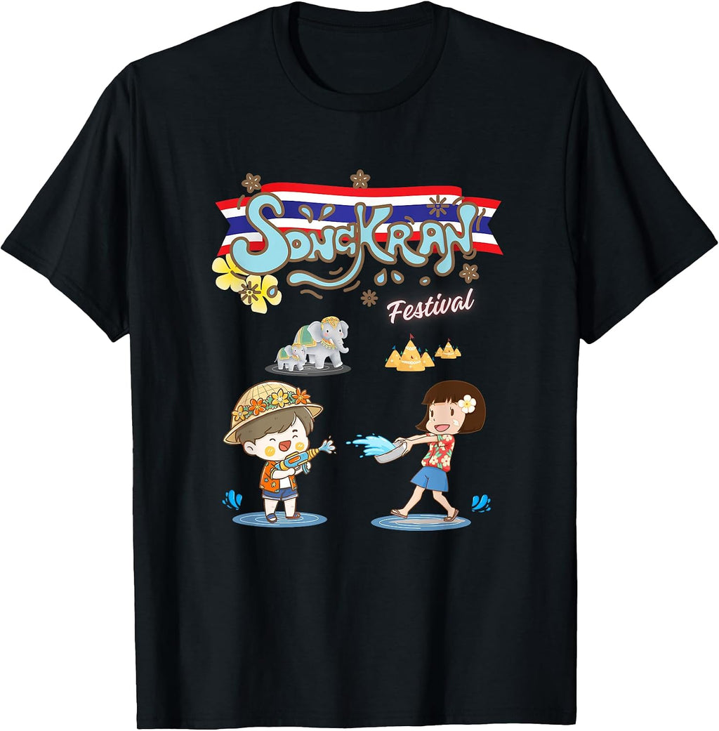 Funny Thai Water Festival new year Culture. - Adult & Kids T-Shirts, Sweatshirts & Hoodies apparel design preview 1